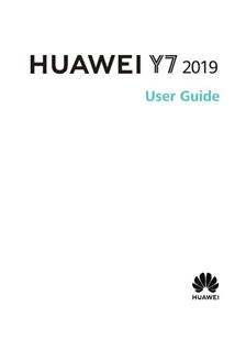 Huawei Y 7 2019 manual. Smartphone Instructions.